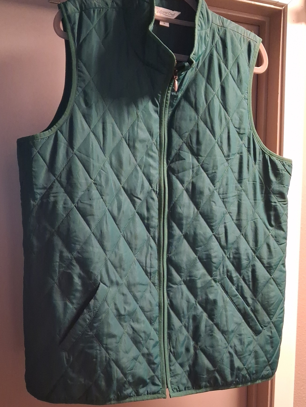 Coldwater Creek Dark Green Quilted Vest